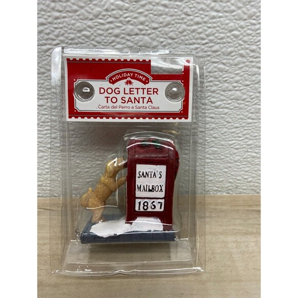Holiday Time Dog Letter To Santa Figurine - Picture 1 of 8